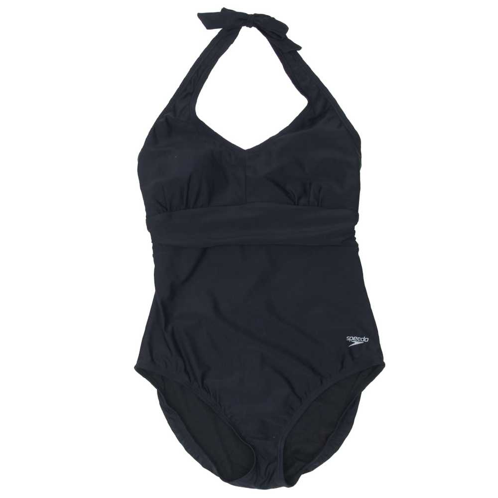 Ladies Speedo Halter Neck Padded Black One Piece … - image 1