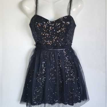 French Connection Black Mini Sequin Dress Size 0