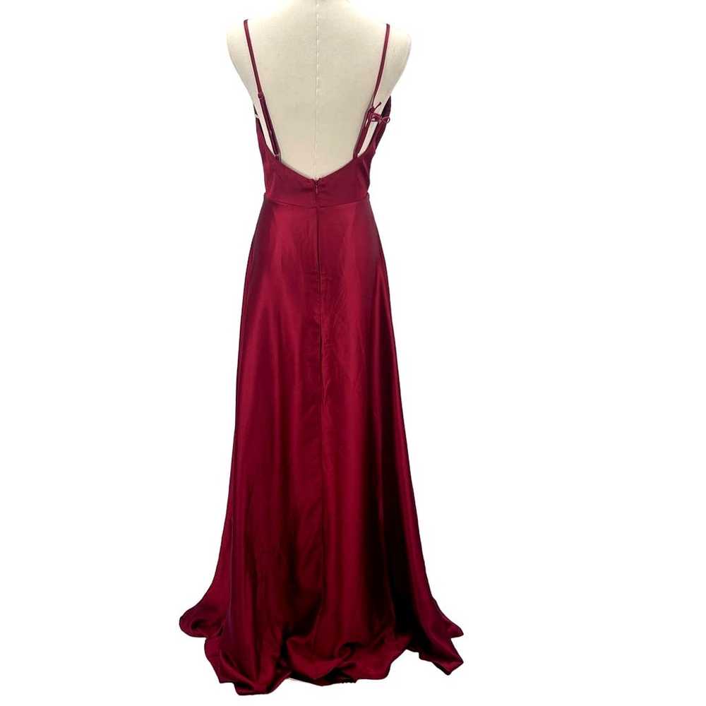 LULU'S M Capture the Romance Red Satin Faux-Wrap … - image 3