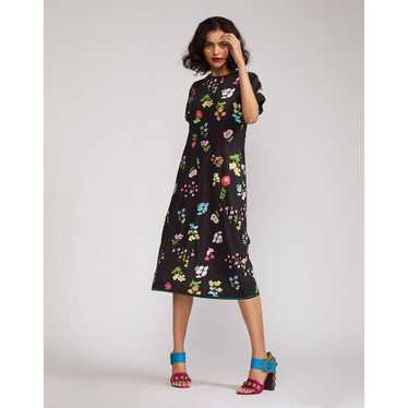 Cynthia Rowley Raya Tee Midi Dress - Floral - Blac