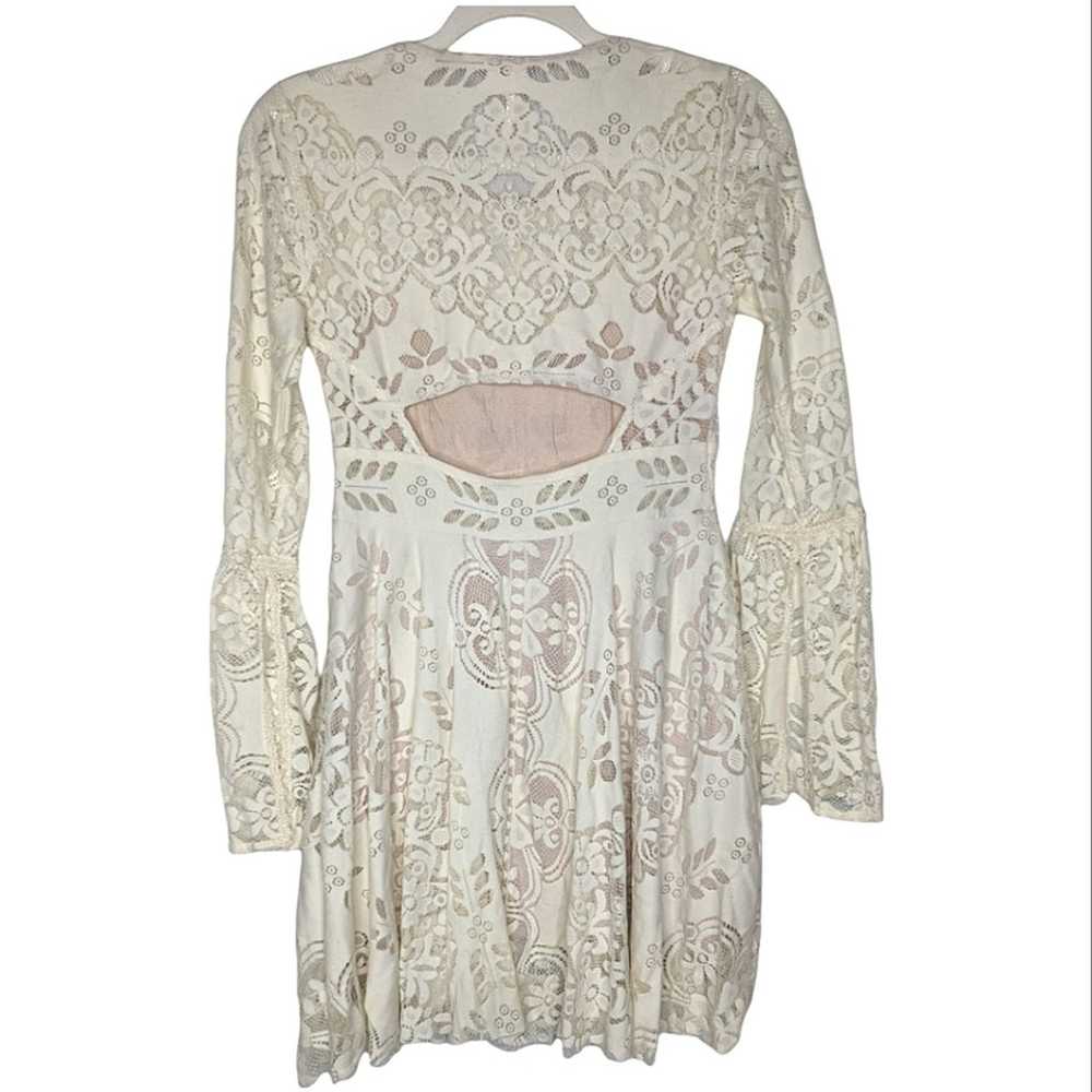 Free People Lover's Folk Song Lace Open Back Bell… - image 4