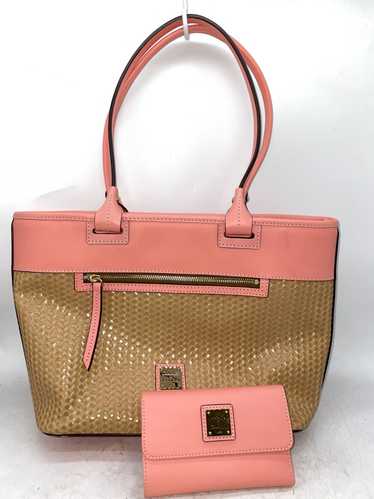 Dooney & Bourke Womens Pink And Beige Handbag