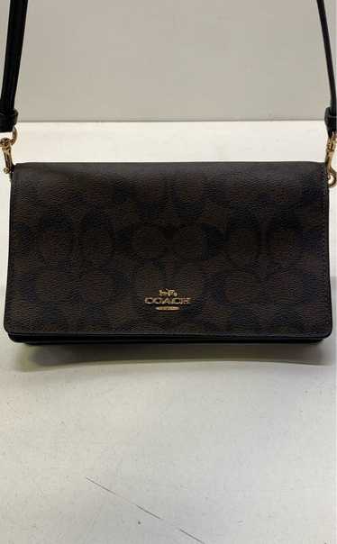 Coach Monogram Signature Anna Clutch Crossbody Bro