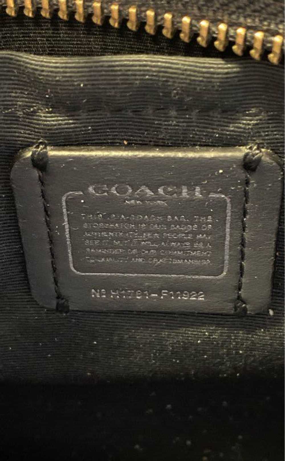 Coach Leather Mini Studded Quilted Satchel Black - image 5