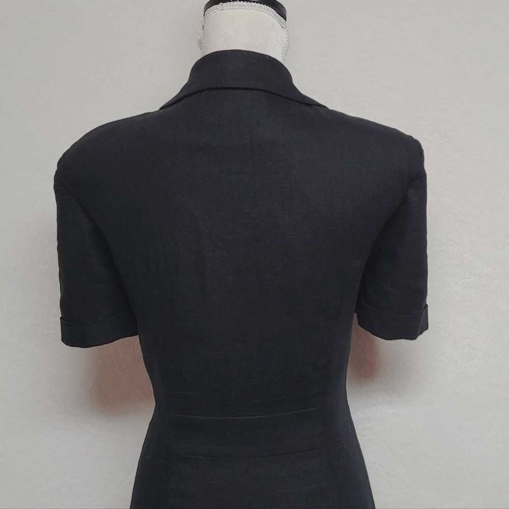 Vintage 80s Jessica Howard Black Linen Blend Embr… - image 10