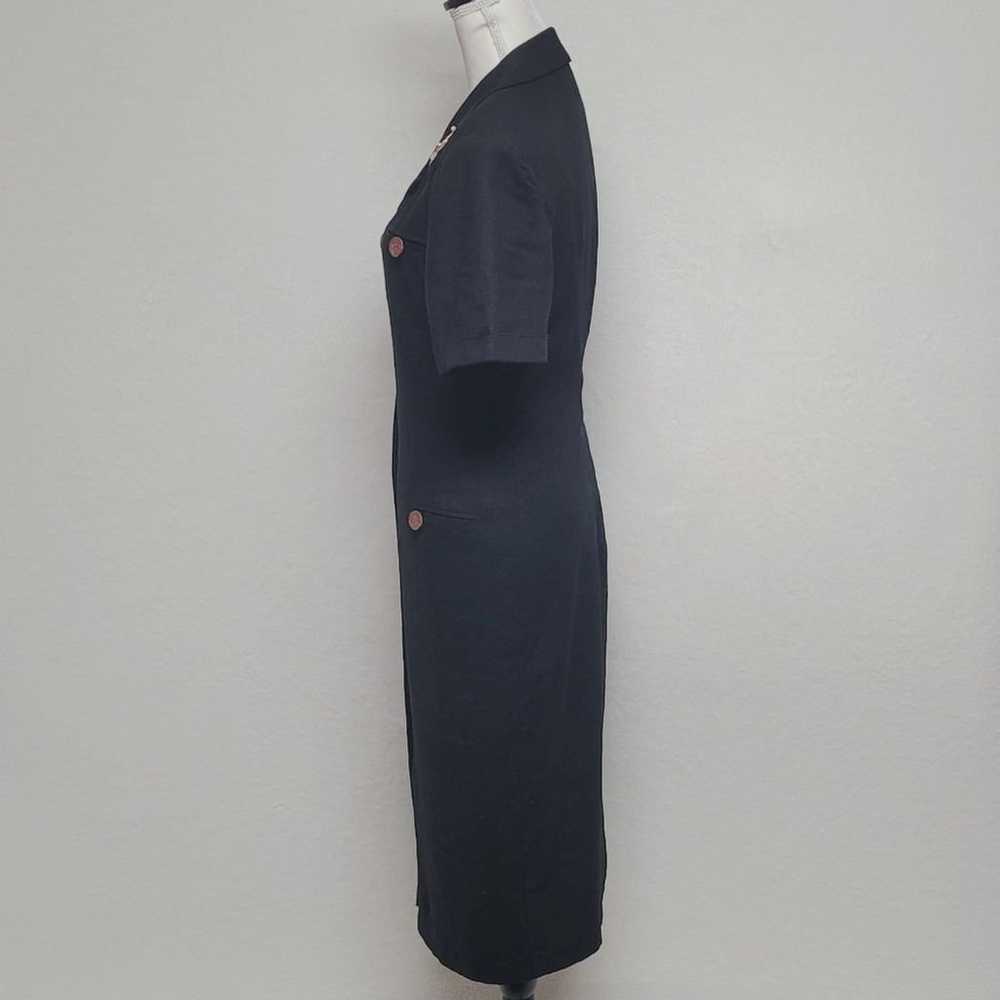 Vintage 80s Jessica Howard Black Linen Blend Embr… - image 8