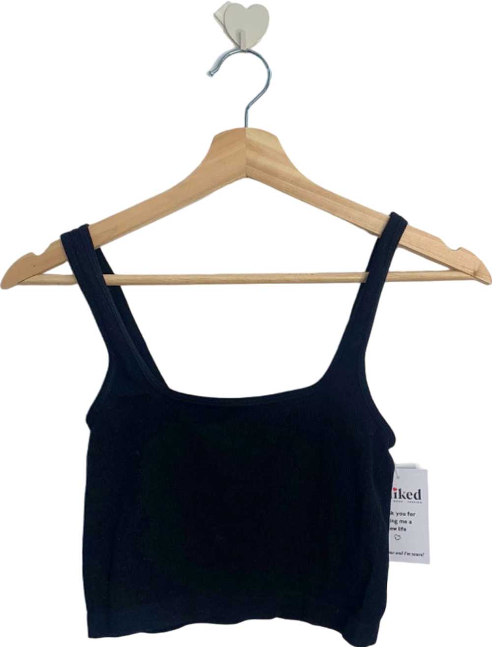 Bozzolo Black Cropped Tank Top S/M - image 1