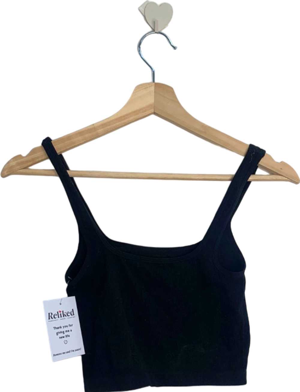 Bozzolo Black Cropped Tank Top S/M - image 2