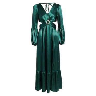 RAHI Leila Luster Long Sleeve Midi Dress - Deep J… - image 1