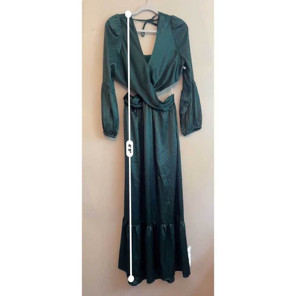 RAHI Leila Luster Long Sleeve Midi Dress - Deep J… - image 3