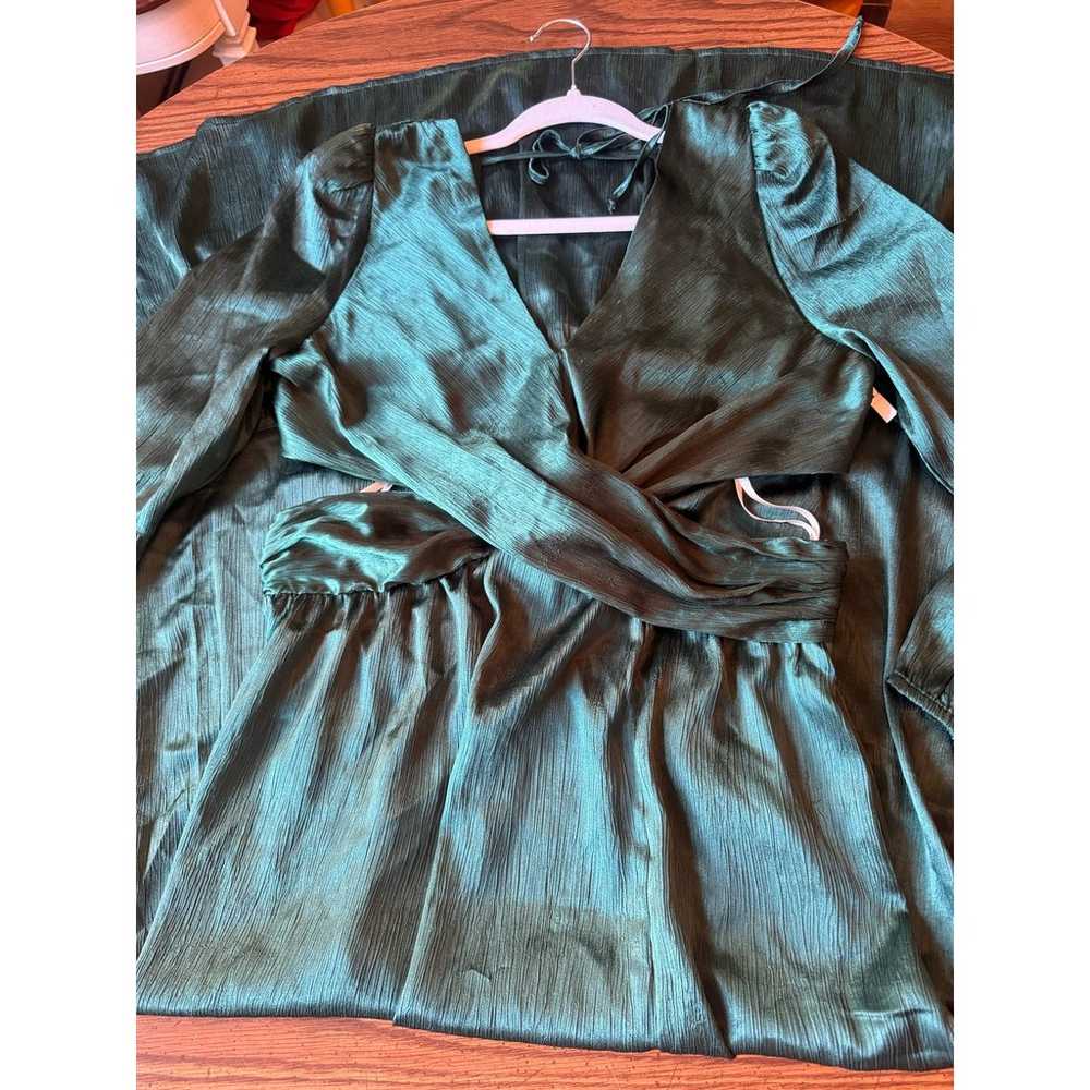 RAHI Leila Luster Long Sleeve Midi Dress - Deep J… - image 8