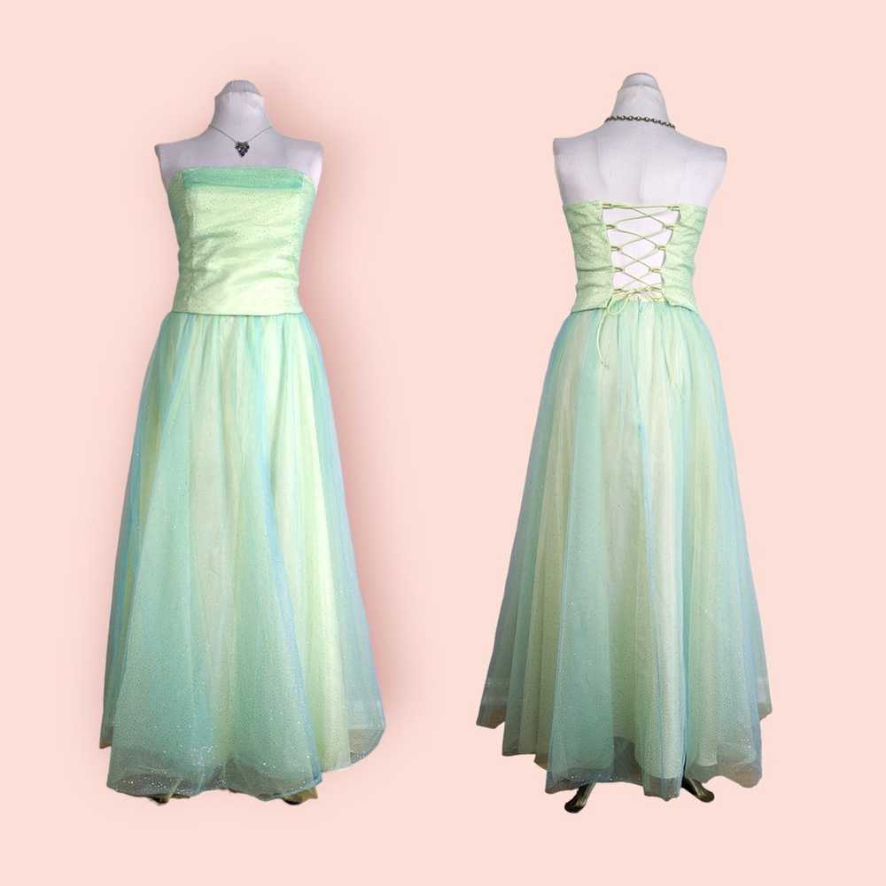 Vintage Dave & Johnny Prom Dress Ball Gown Set Fa… - image 1