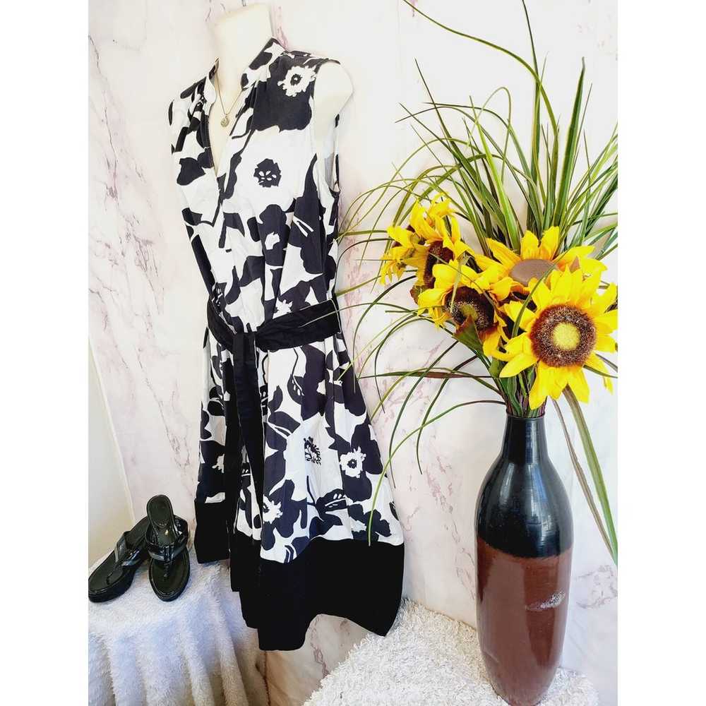 Natori Garden Mandarin Dress - Floral - Black Mul… - image 5