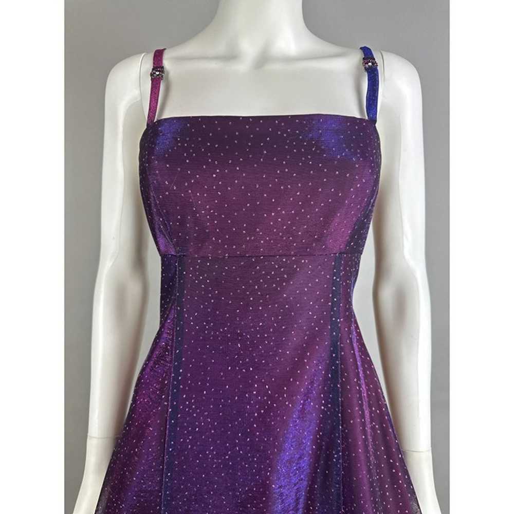 Vtg y2k Pink Purple Iridescent Glitter Galaxy Cor… - image 3