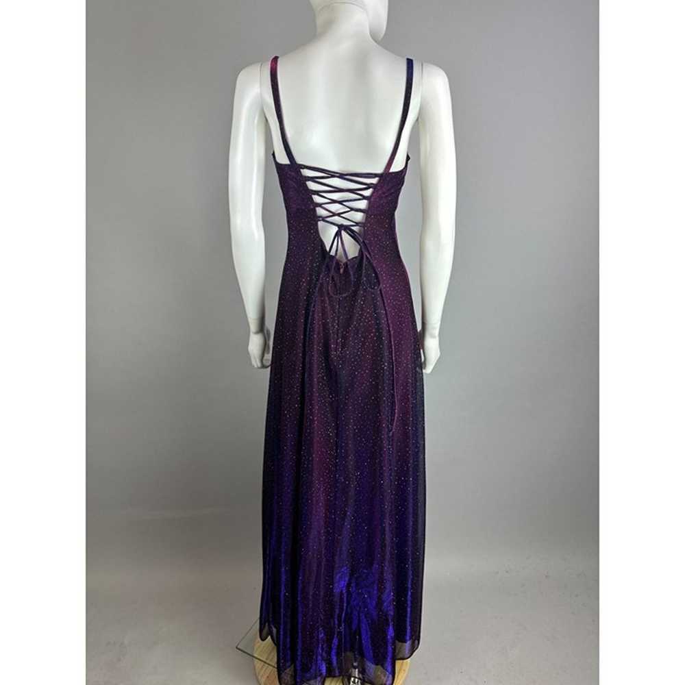 Vtg y2k Pink Purple Iridescent Glitter Galaxy Cor… - image 7