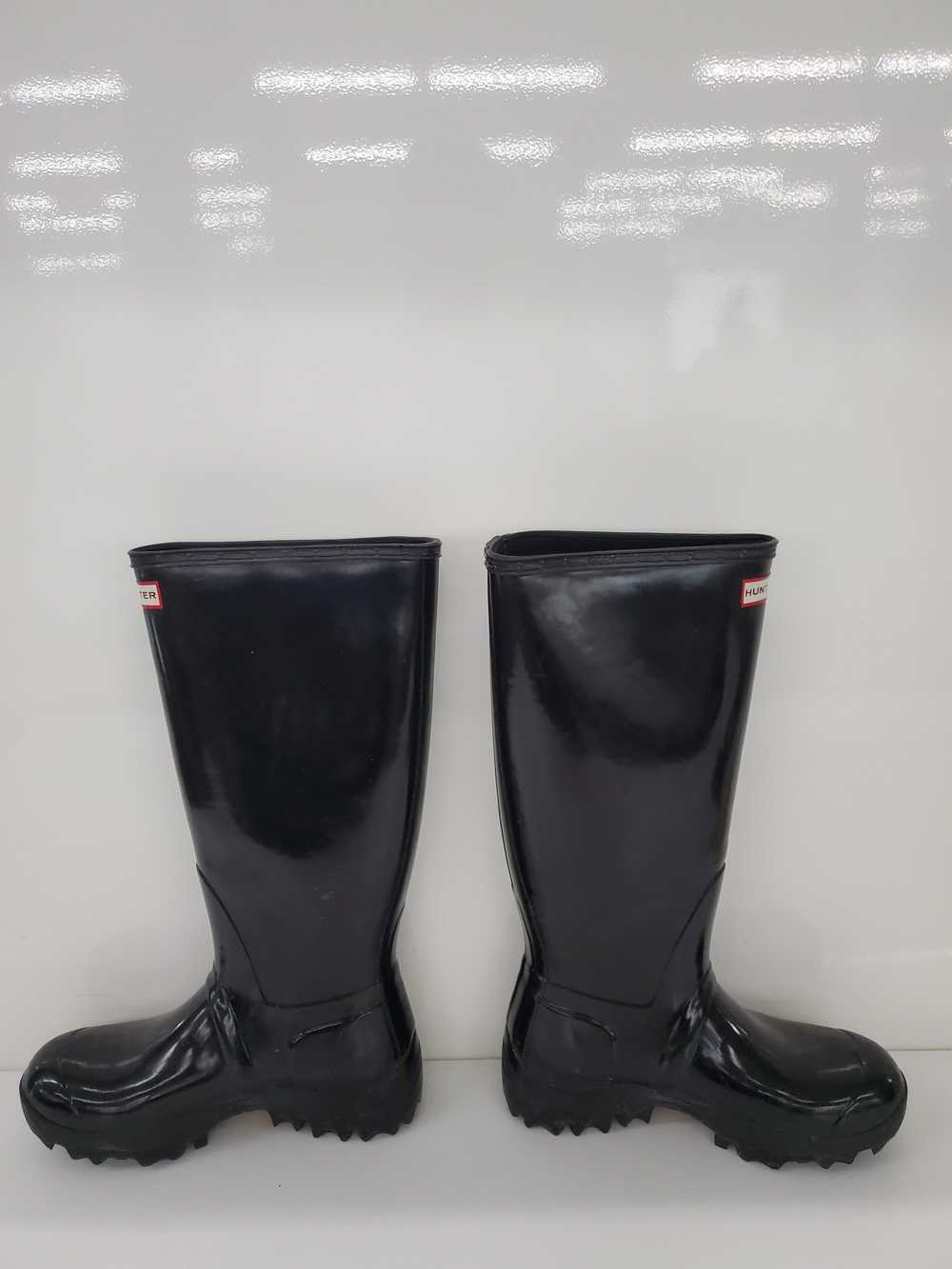 Hunter Tall Black Gloss Waterproof Rain Boots men… - image 2