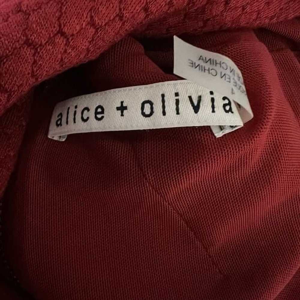 Alice + Olivia Gisela Mockneck Maxi Dress in Wine… - image 4