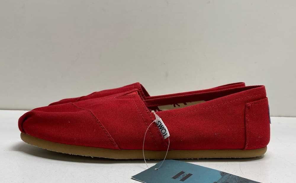 Toms Classic Canvas Slip On Shoes Red 9.5 - image 1