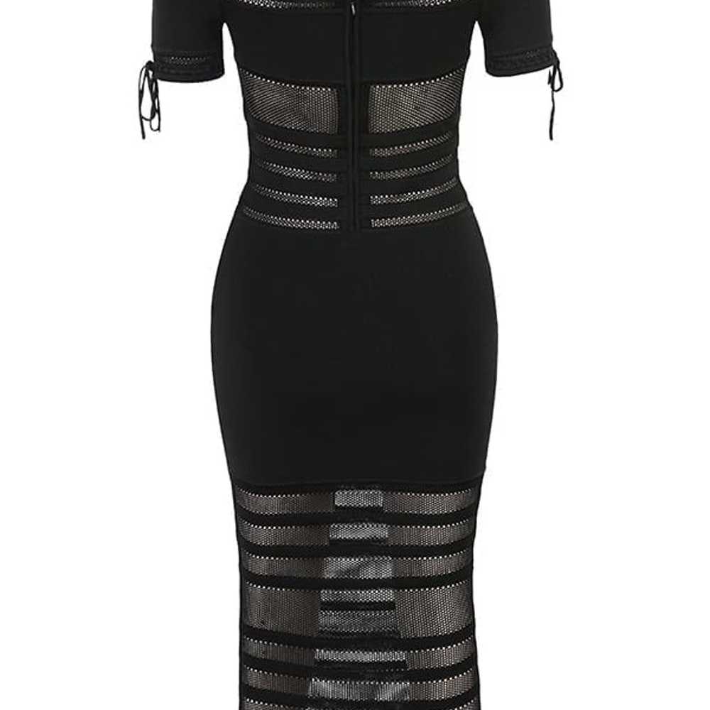 House of CB Lilla Black Knit Midi Dress - image 3
