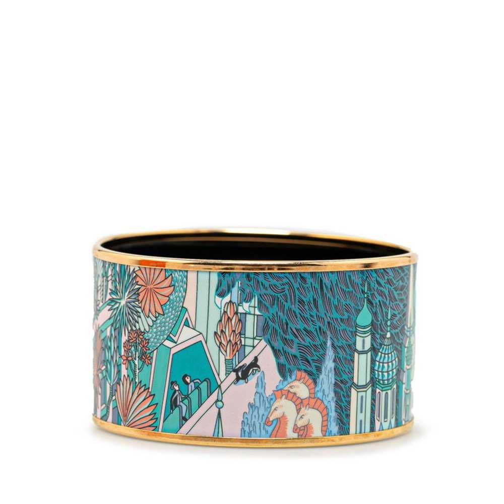 Hermes Hermes enamel TGM leopard cloisonné bangle… - image 3