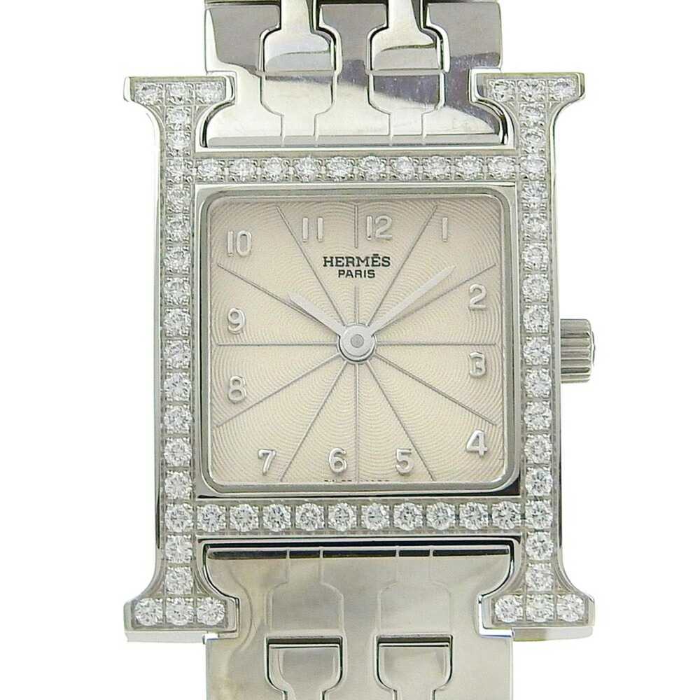 Hermes Hermes H Watch Wristwatch Diamond Bezel HH… - image 1