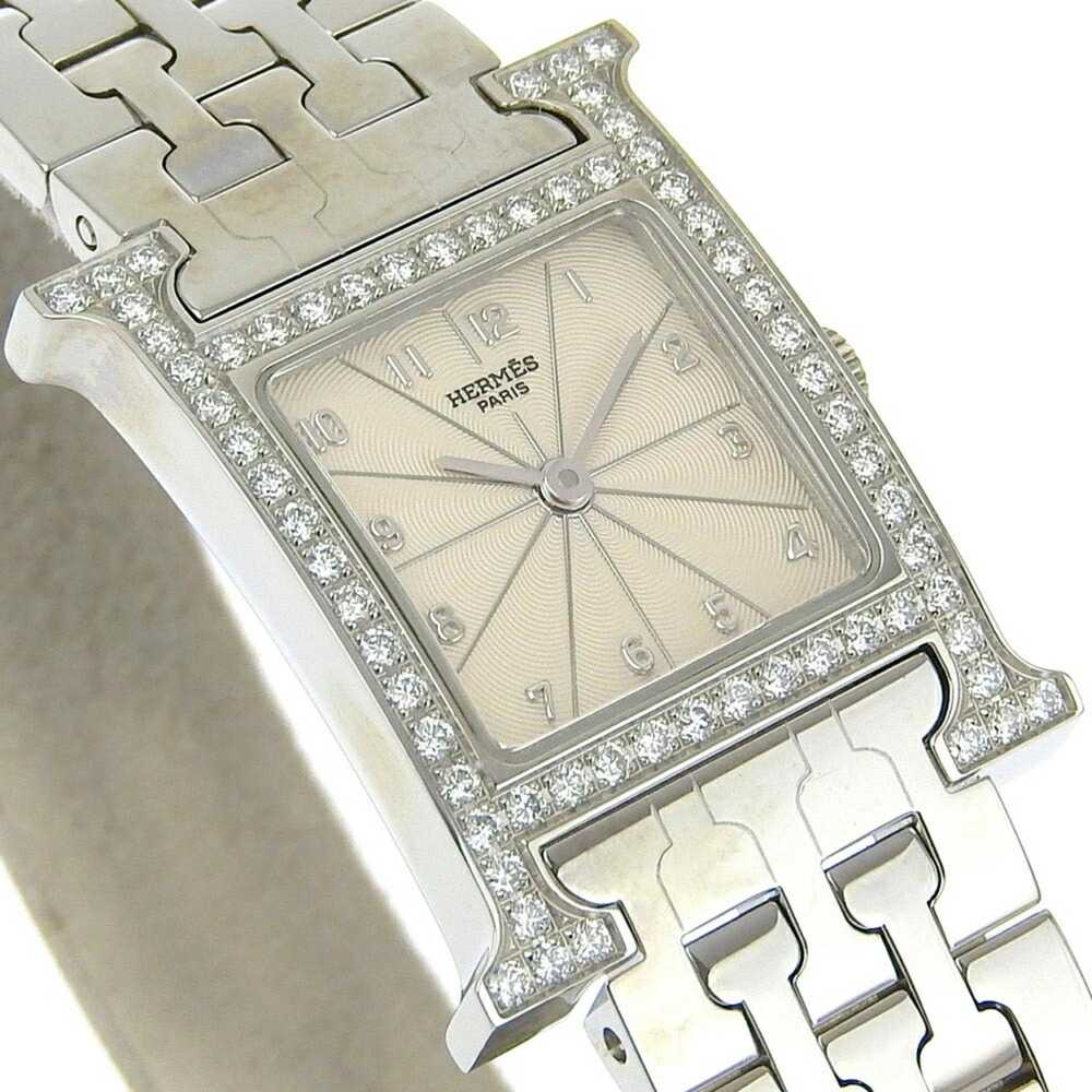 Hermes Hermes H Watch Wristwatch Diamond Bezel HH… - image 3