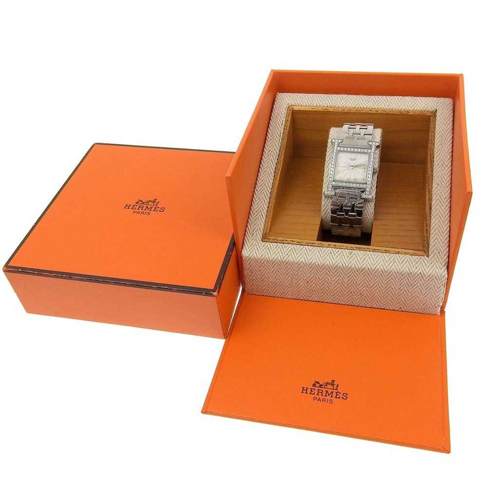 Hermes Hermes H Watch Wristwatch Diamond Bezel HH… - image 8
