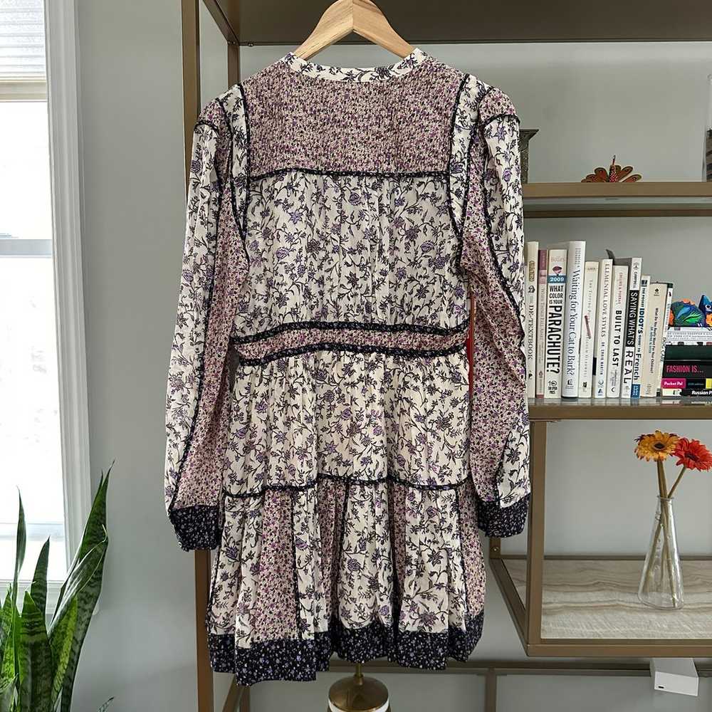 Ulla Johnson Luise Patchwork Long Sleeve Dress - image 2