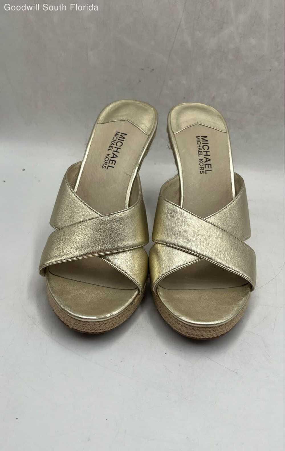 Michael Kors Womens Golden Color Shoes Size 9 - image 3