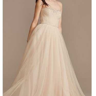 Blush Tulle Wedding Dress - image 1
