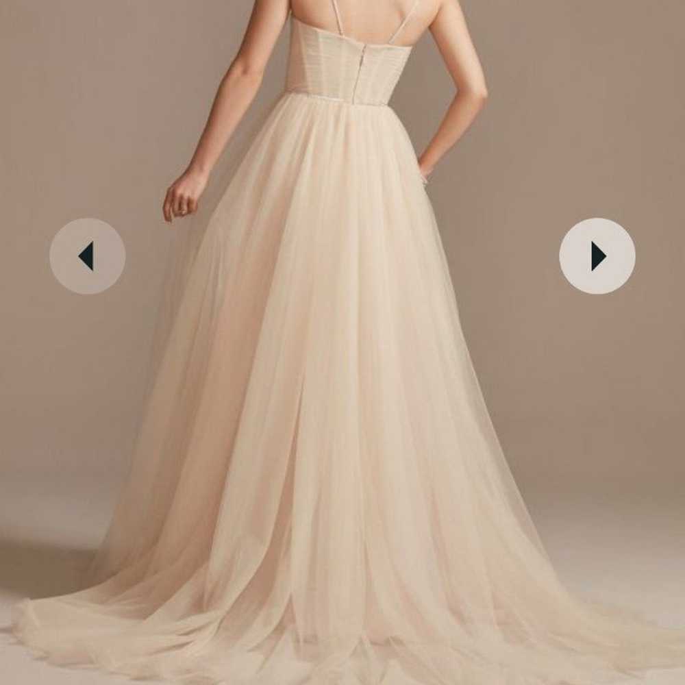 Blush Tulle Wedding Dress - image 2