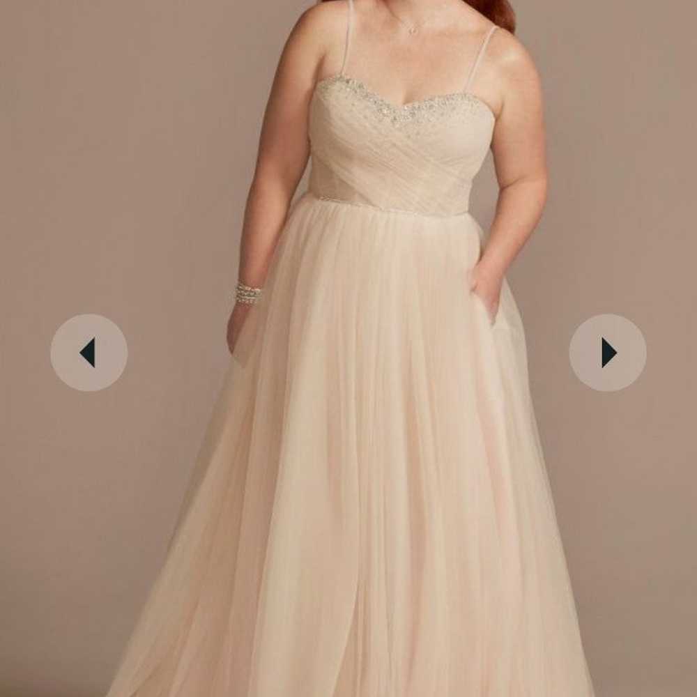 Blush Tulle Wedding Dress - image 3
