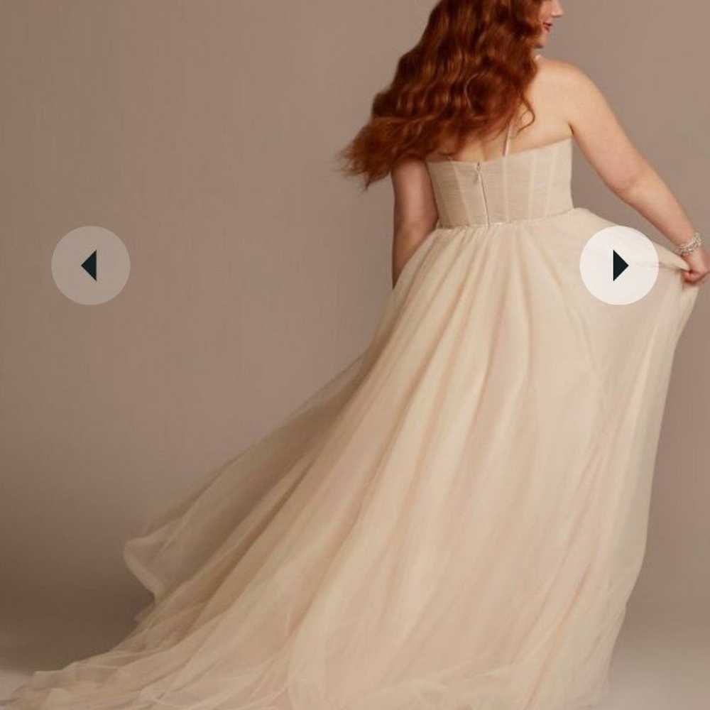Blush Tulle Wedding Dress - image 5