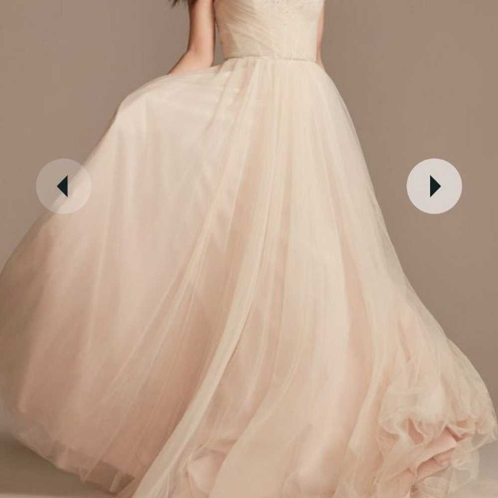 Blush Tulle Wedding Dress - image 6