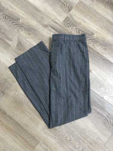 Second/Layer Second/layer wool pinstripe pants.