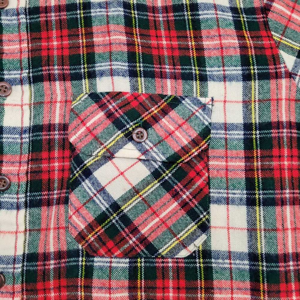 Forte Vintage 90s Flannel Shirt XL 25x26 Red West… - image 10