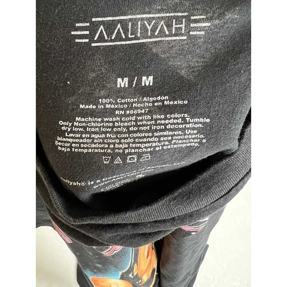 Vintage Aaliyah T-Shirt Size Medium Black Retro R… - image 5