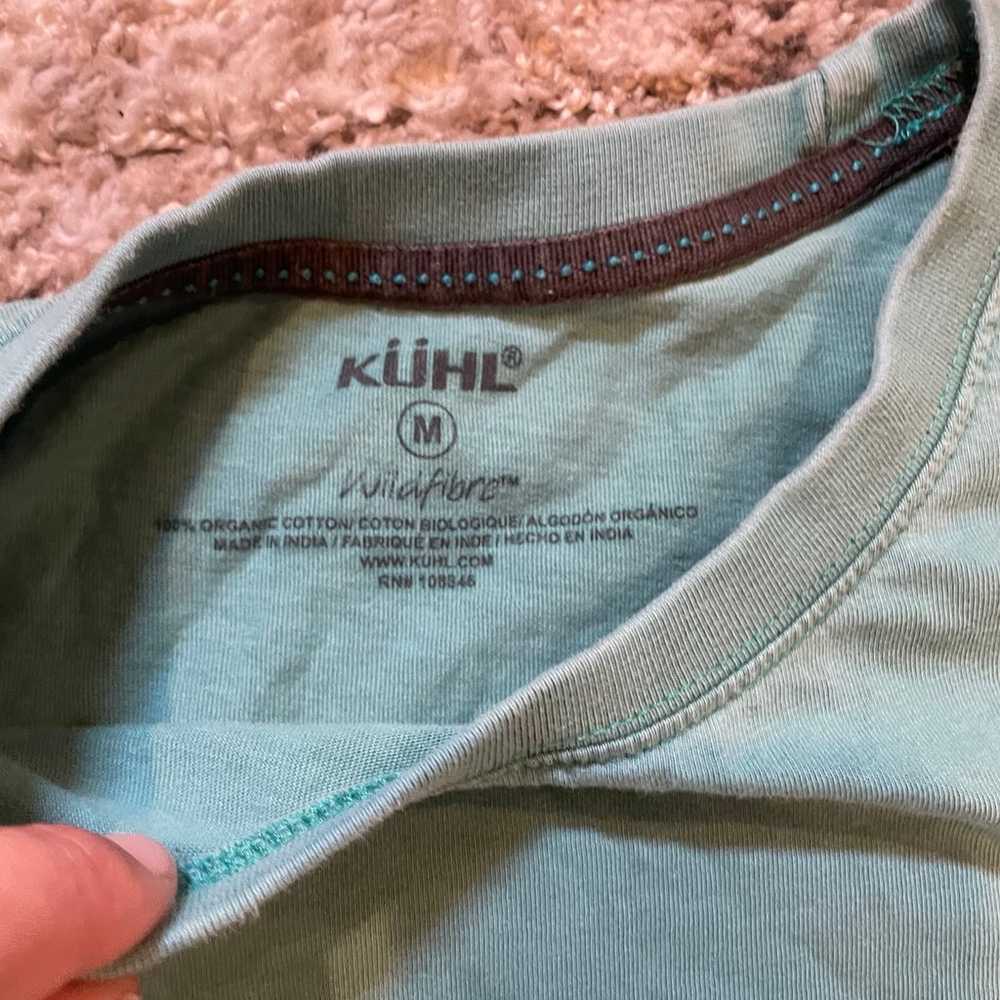 Kuhl T-Shirt Medium Teal Short Sleeve Wildfibre S… - image 3
