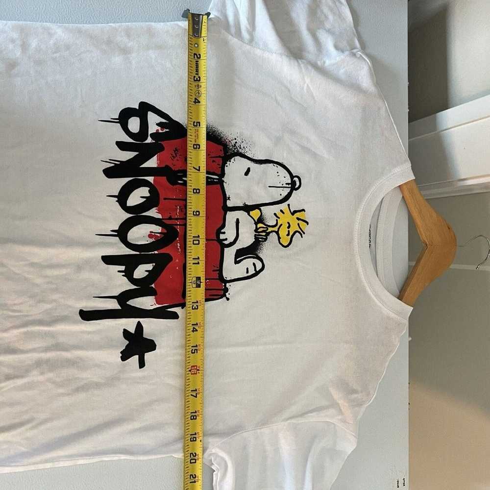 Peanuts T-Shirt Adult XS White Snoopy Double Side… - image 3