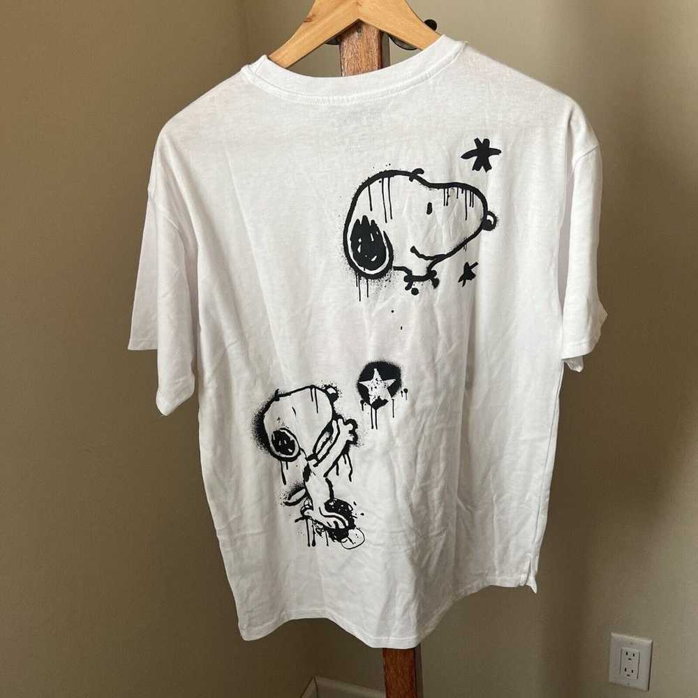 Peanuts T-Shirt Adult XS White Snoopy Double Side… - image 4
