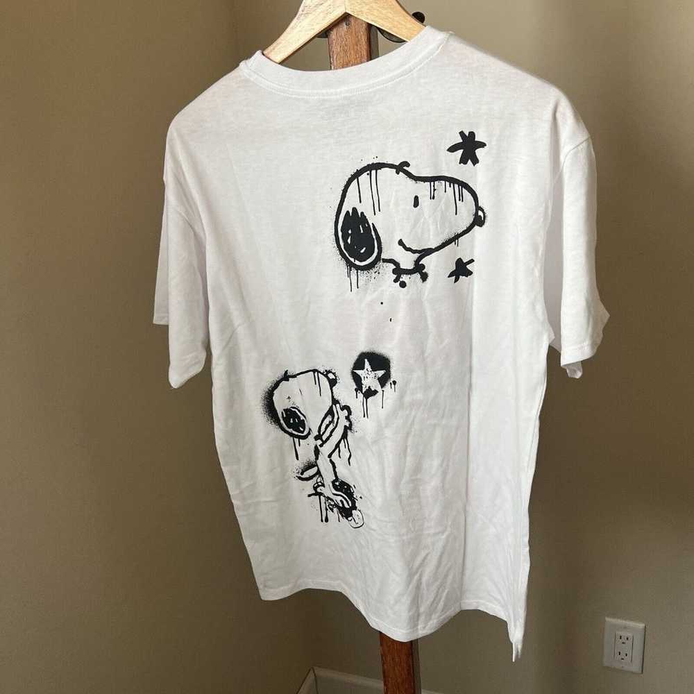 Peanuts T-Shirt Adult XS White Snoopy Double Side… - image 5
