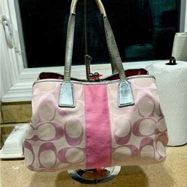 バッグ COACH 12724 kisslock pink tote bag Coach pink and silver tote bag Purse With Kisslock | eBay