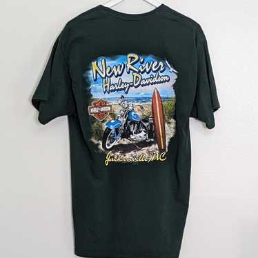 Harley Davidson Men's Short Sleeve T-shirt Green … - image 1