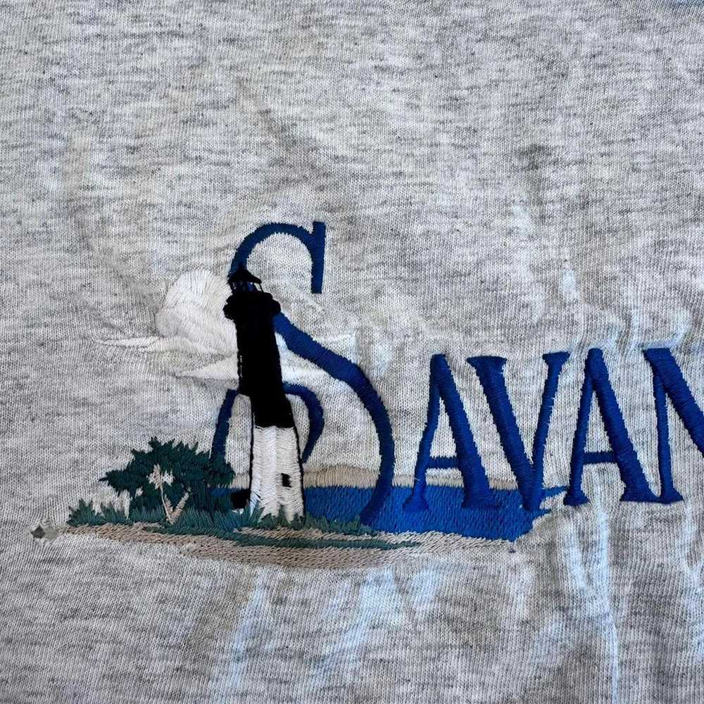 Vintage 90s savannah embroidered t shirt - image 2