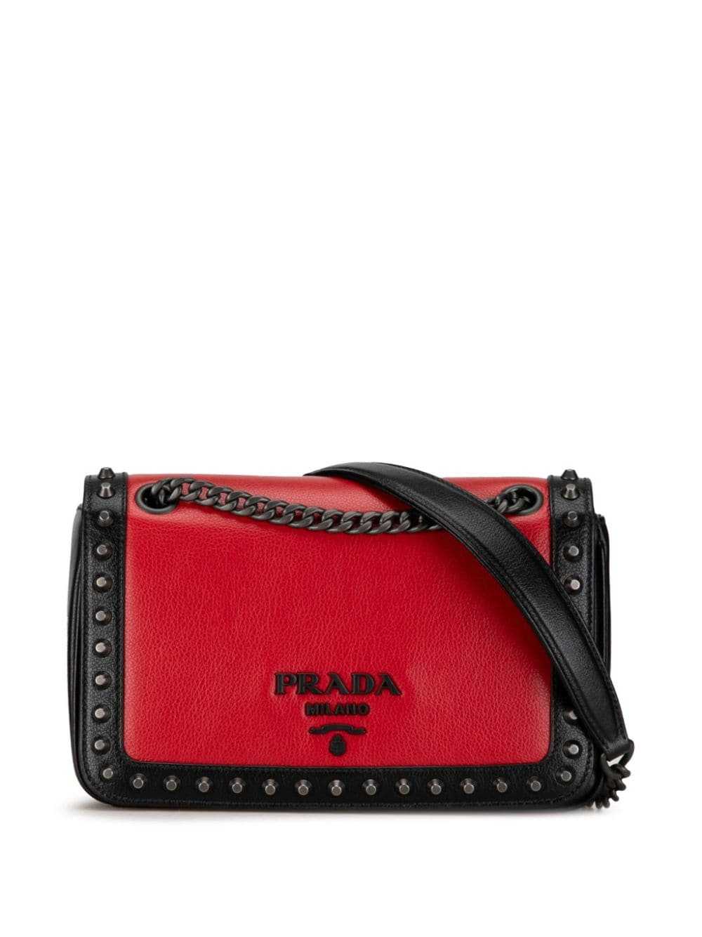 Prada Pre-Owned 2013-2023 Studded Glace Calf cros… - image 1