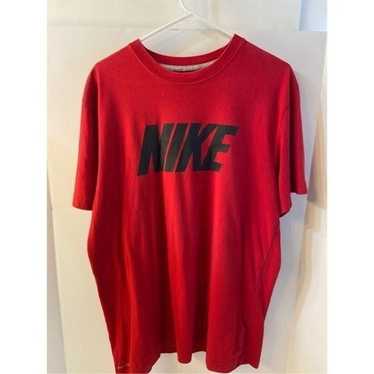 Nike dri fit large red shirt spellout rn#56323