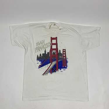 Vintage 80s San Francisco Golden Gate Bridge T-Sh… - image 1