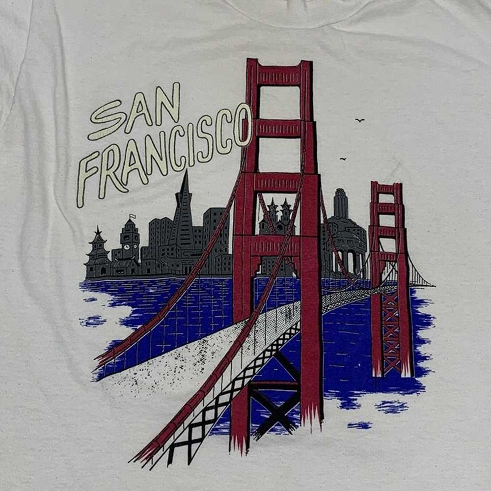 Vintage 80s San Francisco Golden Gate Bridge T-Sh… - image 2