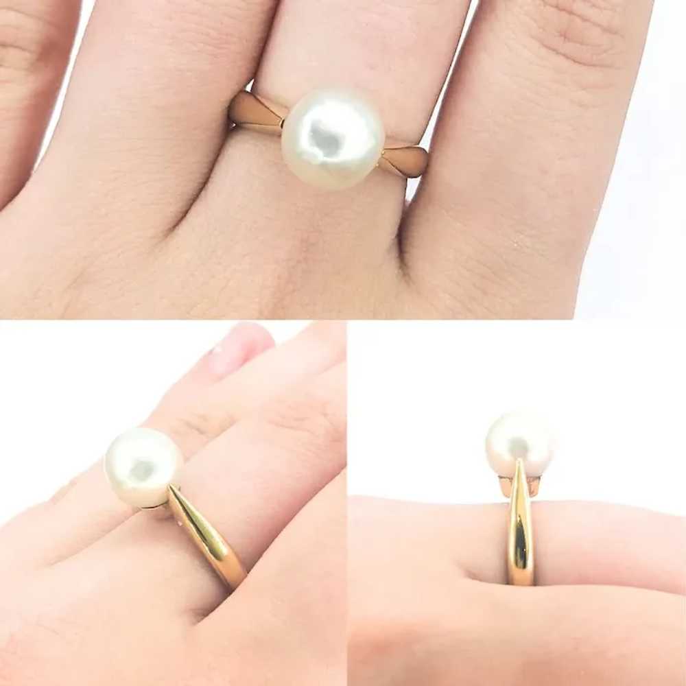 South Sea Pearl Solitaire In Yellow Gold - image 2