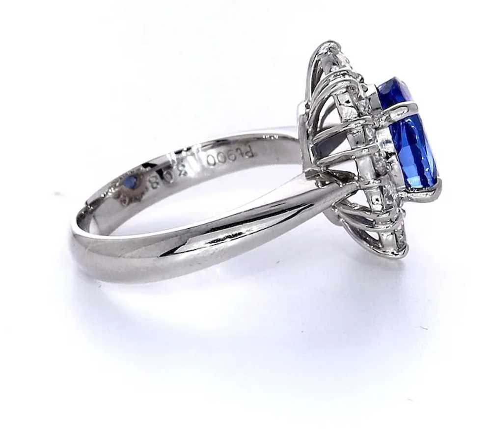 Burma Sapphire 3.08ct and Diamonds 1.4cttw Estate… - image 3